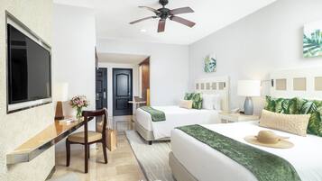 Premium bedding, down comforters, minibar, in-room safe