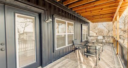 This is a unique home made out of shipping containers right near the lake.