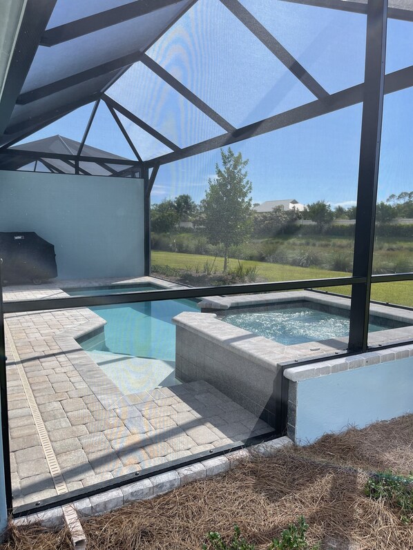 Outdoor pool, a heated pool