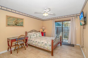 2 bedrooms, desk, iron/ironing board, travel cot