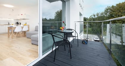Bright Apartment | 200 m to the Beach, Balcony with a View