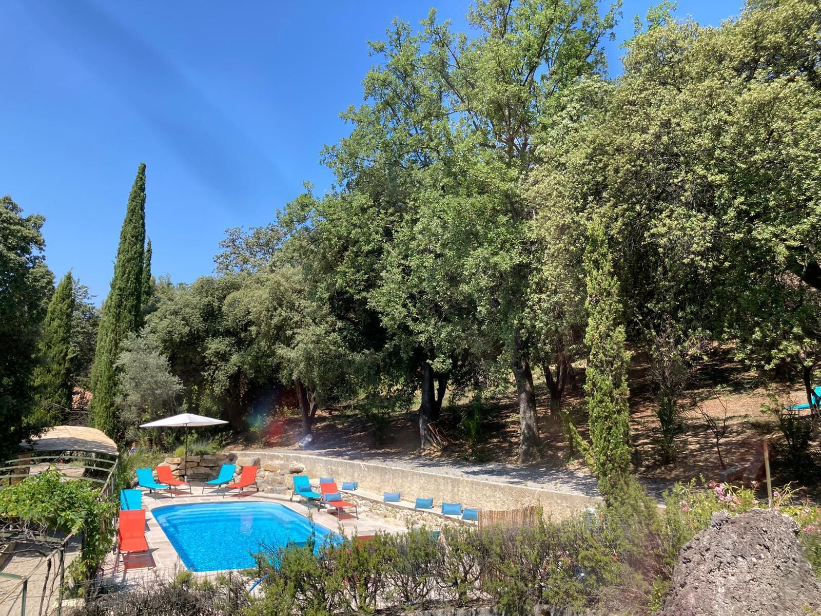Piscine extérieure, piscine chauffée