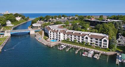 Edgewater Inn 115 | Sunrise Over Lake Charlevoix | Pool, Hot Tub, Sauna