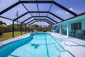 Outdoor pool, a heated pool