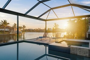 Outdoor pool, a heated pool
