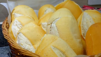 A basket of baguettes.