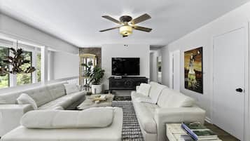 Smart TV, DVD player, books