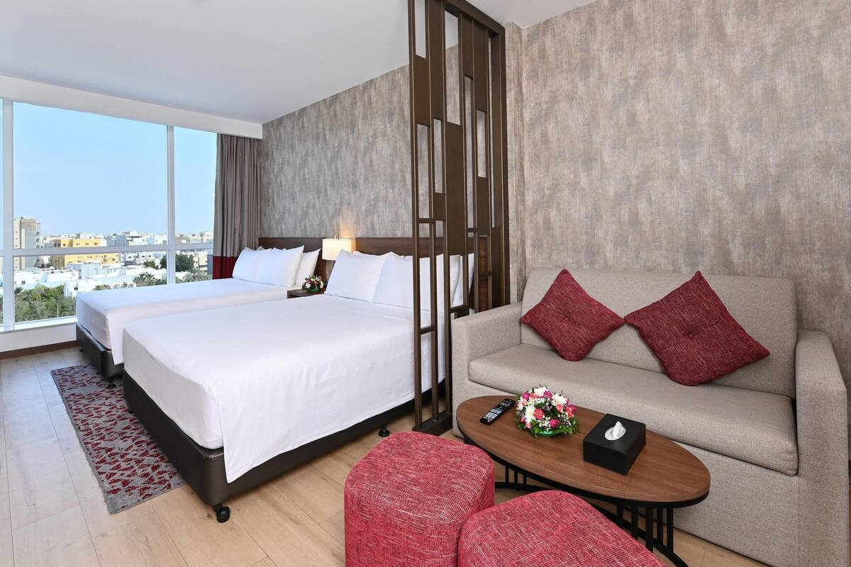 Deluxe Room, 2 Queen Beds | Down comforters, Select Comfort beds, minibar, in-room safe