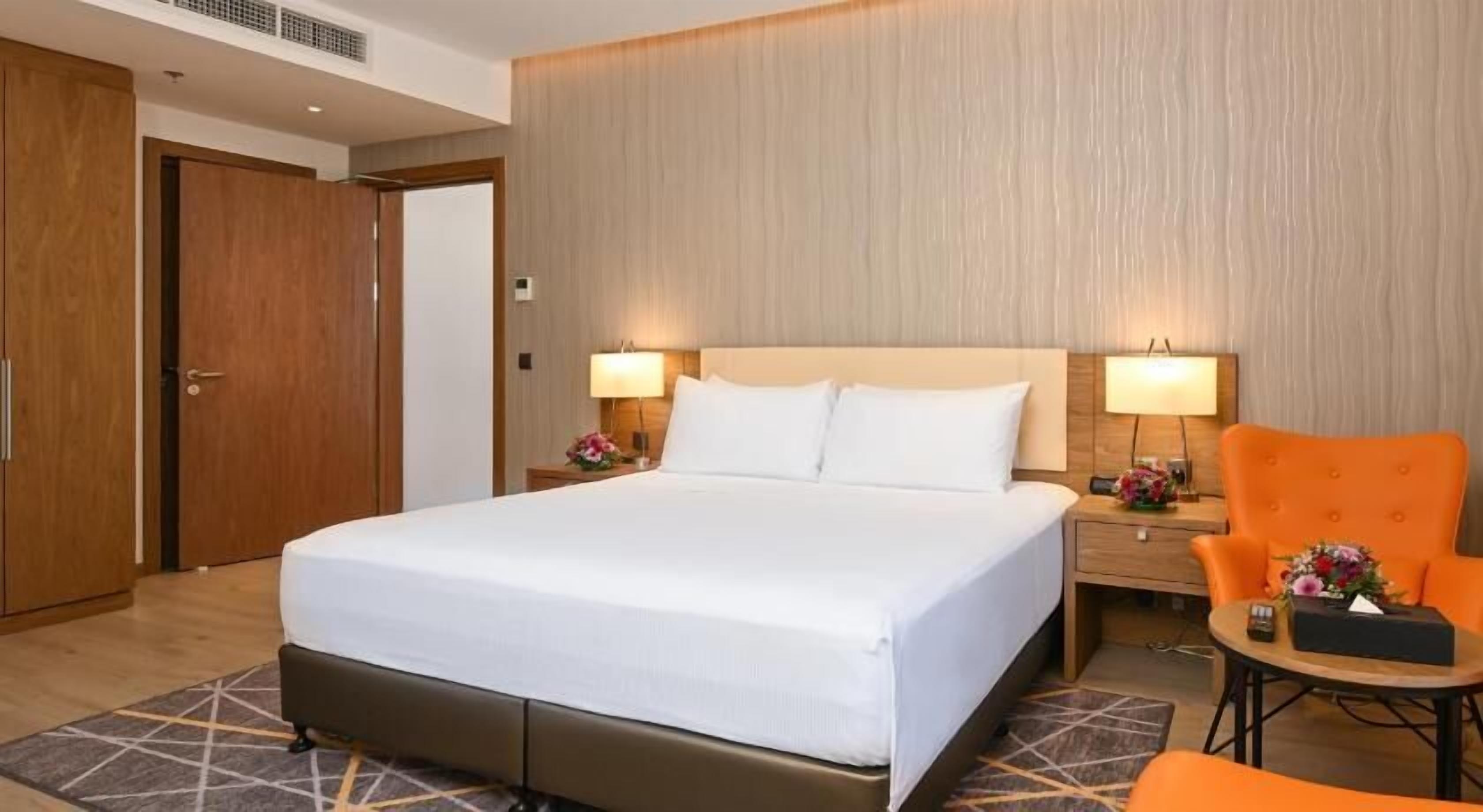Down comforters, Select Comfort beds, minibar, in-room safe