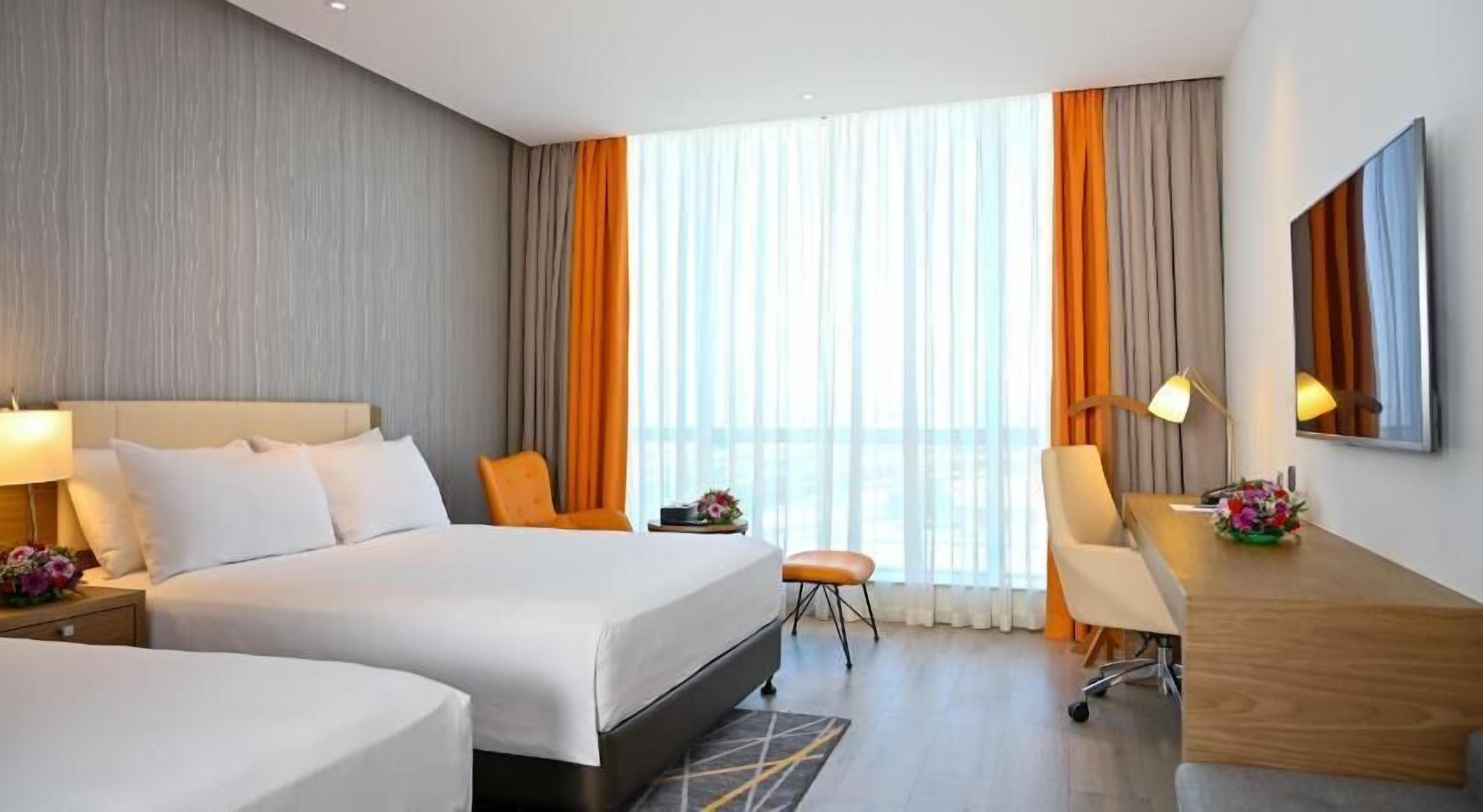 Down comforters, Select Comfort beds, minibar, in-room safe