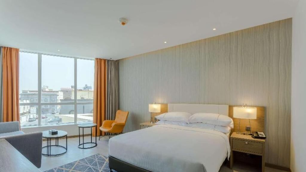 Down comforters, Select Comfort beds, minibar, in-room safe