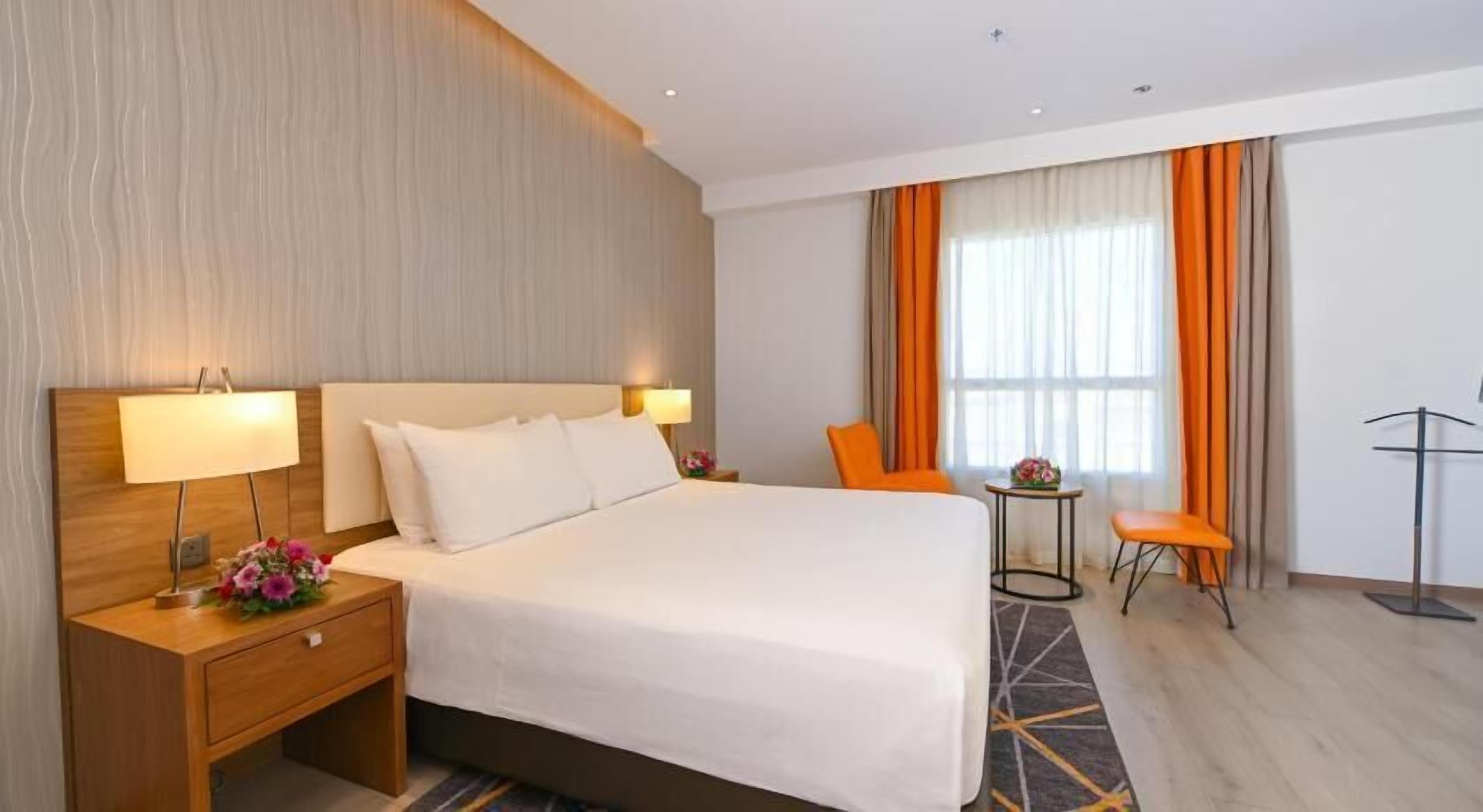Down comforters, Select Comfort beds, minibar, in-room safe