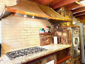 Fridge, microwave, oven, stovetop - Rustic Escape - Cabin: Location Location Location! Lake View! Game Room! Forest! (Big Bear Lake)