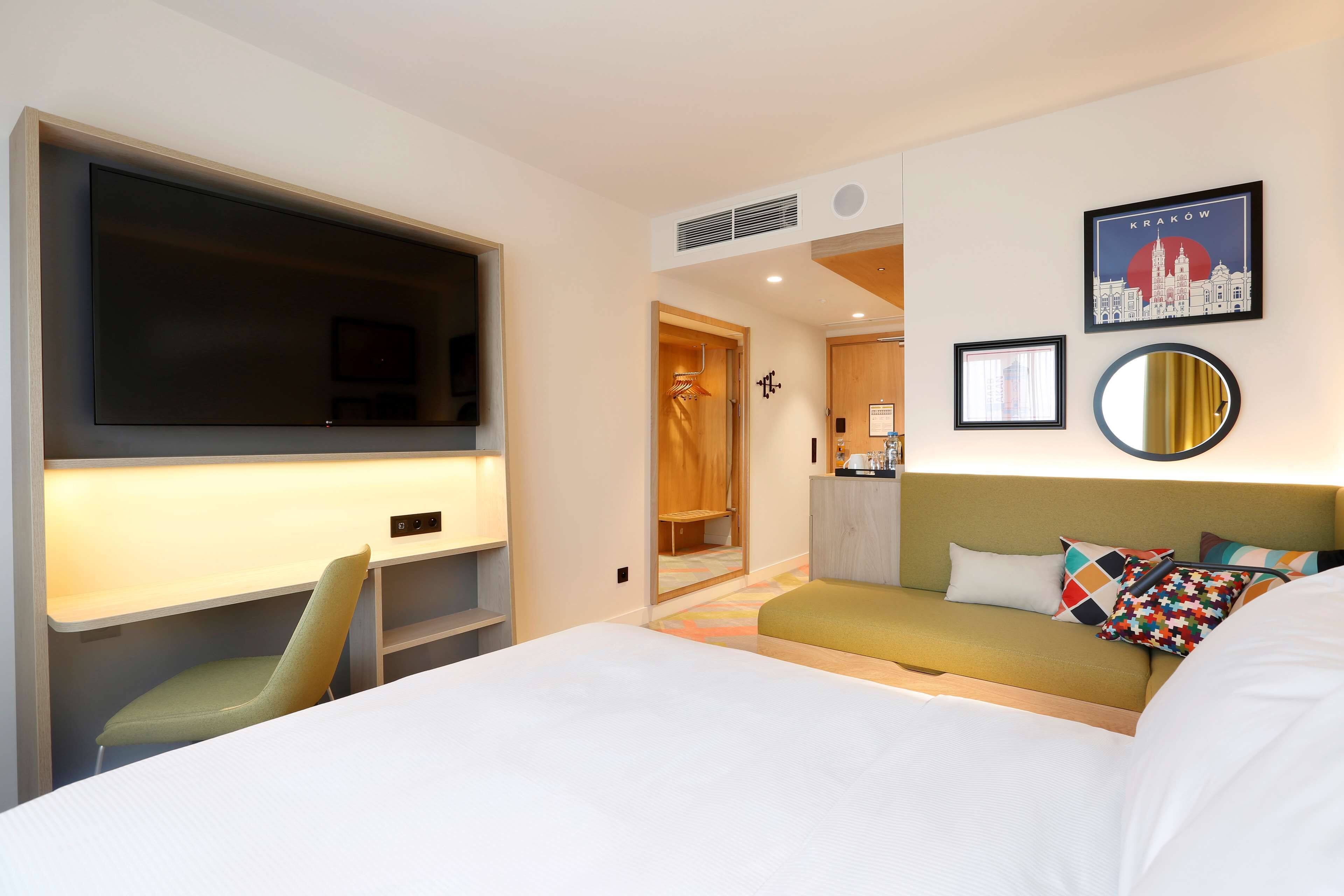 room, 1 queen bed with sofa bed | in-room safe, desk, blackout curtains, iron/ironing board