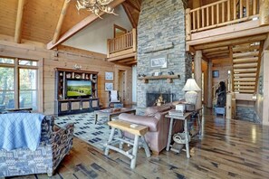 Smart TV, fireplace, video games, offices