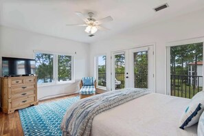 3 bedrooms, memory-foam beds, iron/ironing board, travel cot