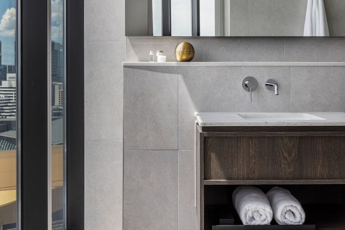 shower, eco-friendly toiletries, hair dryer, towels