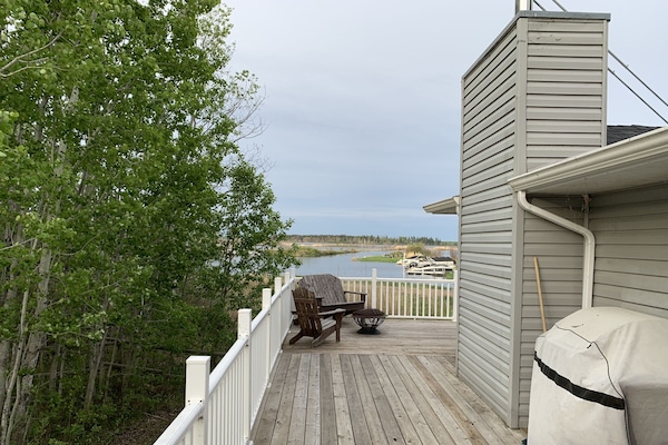 On the deck fire pit location.