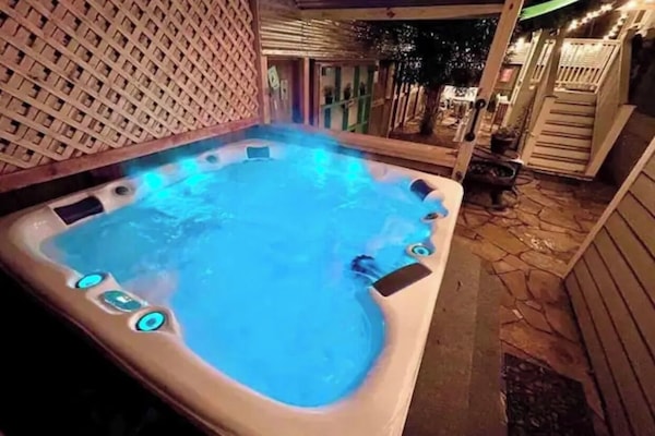 Hot tub with bio-magnetic therapy system.