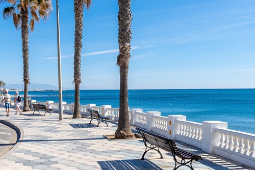 Sunny Seaside Studio with Balcony, A/C & Sea View