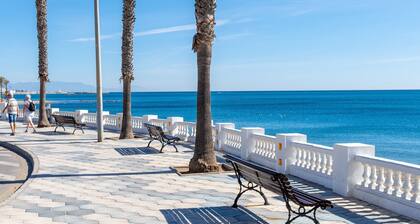Sunny Seaside Studio with Balcony, A/C & Sea View