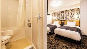 Down duvets, desk, laptop workspace, blackout curtains - APA Hotel Nambaminami Daikokucho Ekimae (Osaka)
