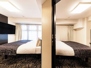Twin Room, Non Smoking, Connecting Rooms | Down comforters, desk, laptop workspace, blackout drapes - APA Hotel Nambaminami Daikokucho Ekimae (Osaka)