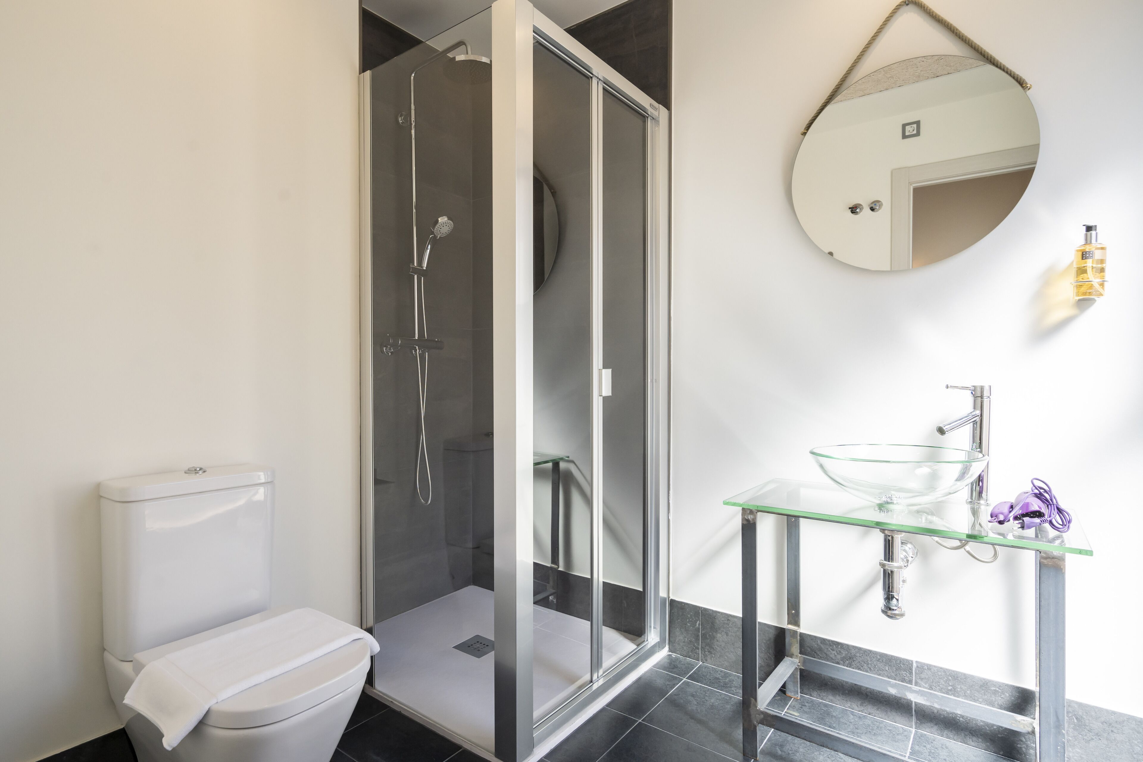 deluxe room, balcony | bathroom | shower, hair dryer, towels, soap