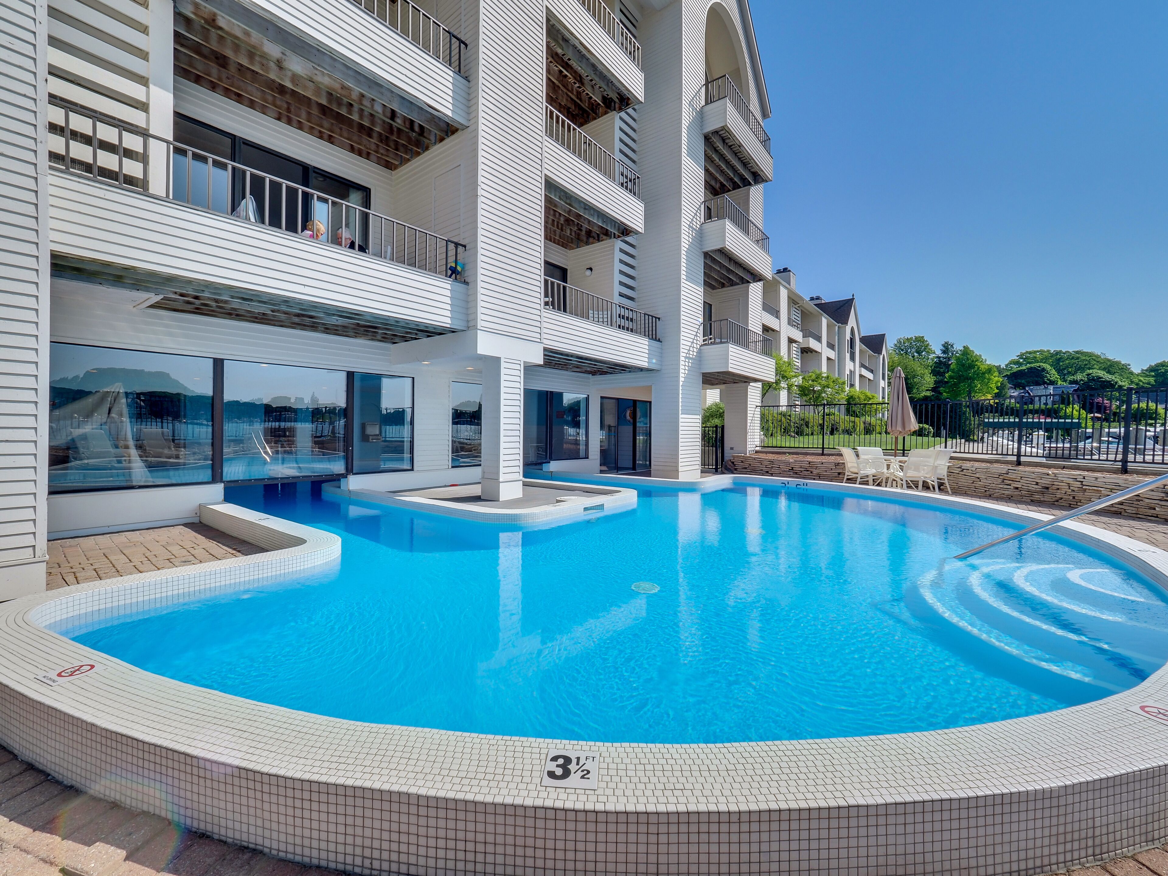 Indoor pool, a heated pool