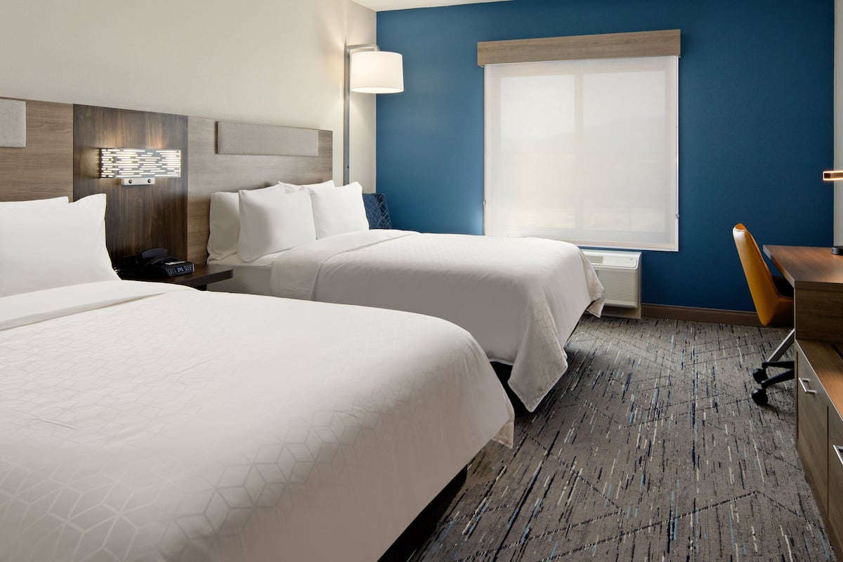 In-room safe, desk, laptop workspace, blackout curtains