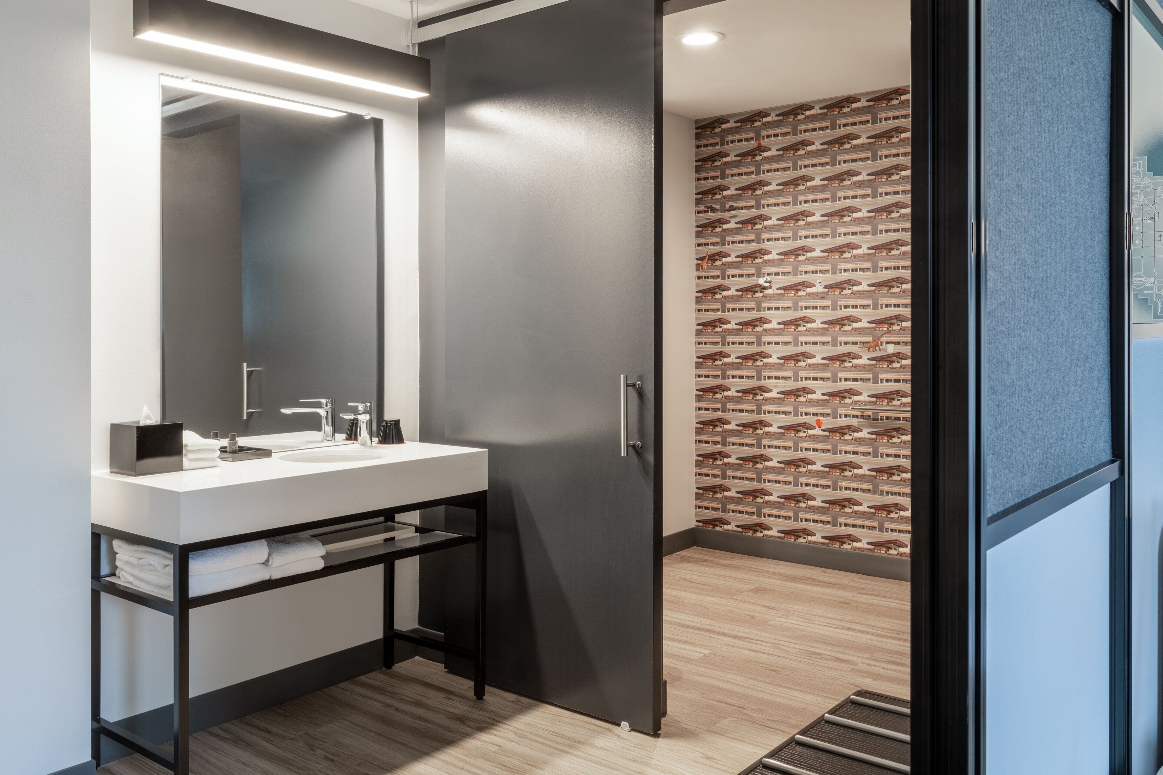 aloft, room, 1 king bed, non smoking | bathroom | free toiletries, hair dryer, towels, soap