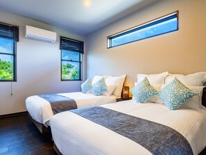 2 chambres, bureau, Wi-Fi gratuit, draps fournis