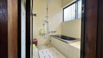 Hair dryer, towels