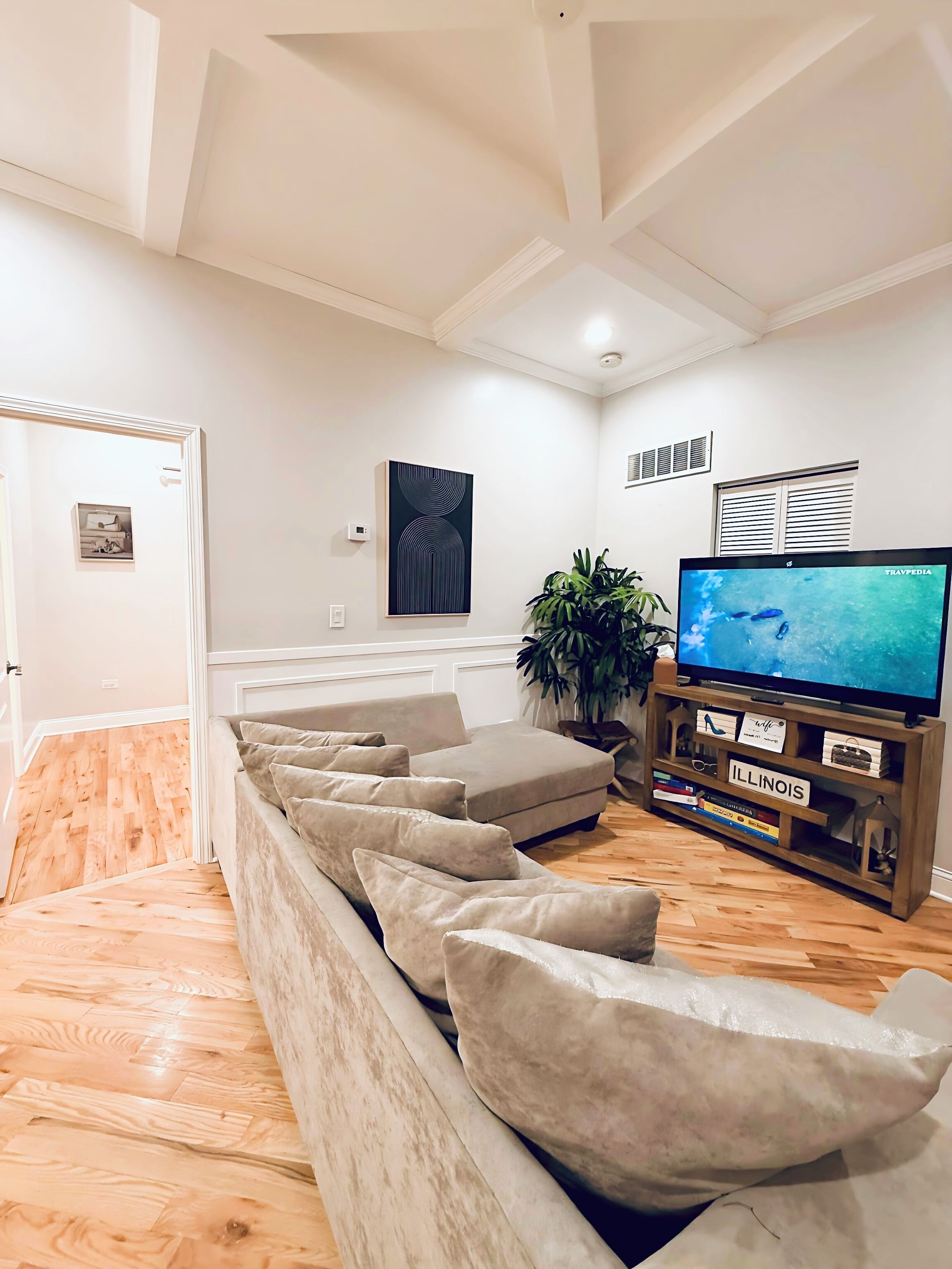 Smart TV, fireplace