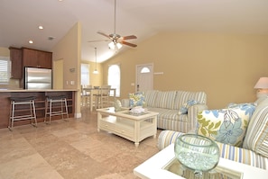 House, Multiple Beds, Private Pool, Garden View | Living room | TV