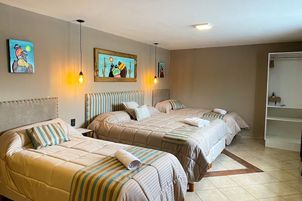 Vierpersoonskamer | 1 slaapkamer, luxe beddengoed, donzen dekbedden, pillowtop-bedden