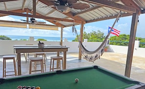 Outdoor dining - Ocean View Apt with Jacuzzi and Terrance in Playa Santa (Guanica)