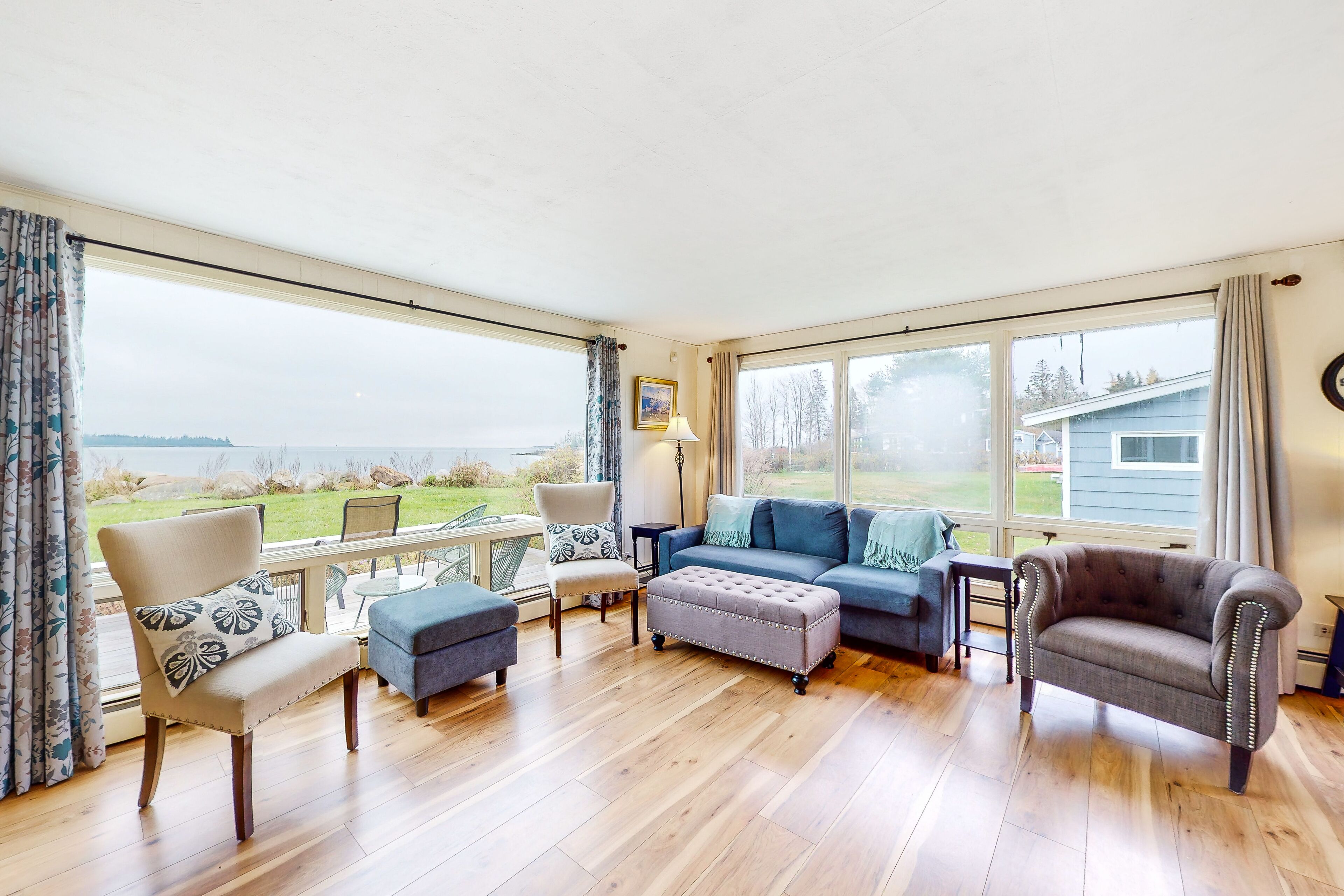 Dog-friendly oceanfront house with deck and gas grill - snowbird-friendly
