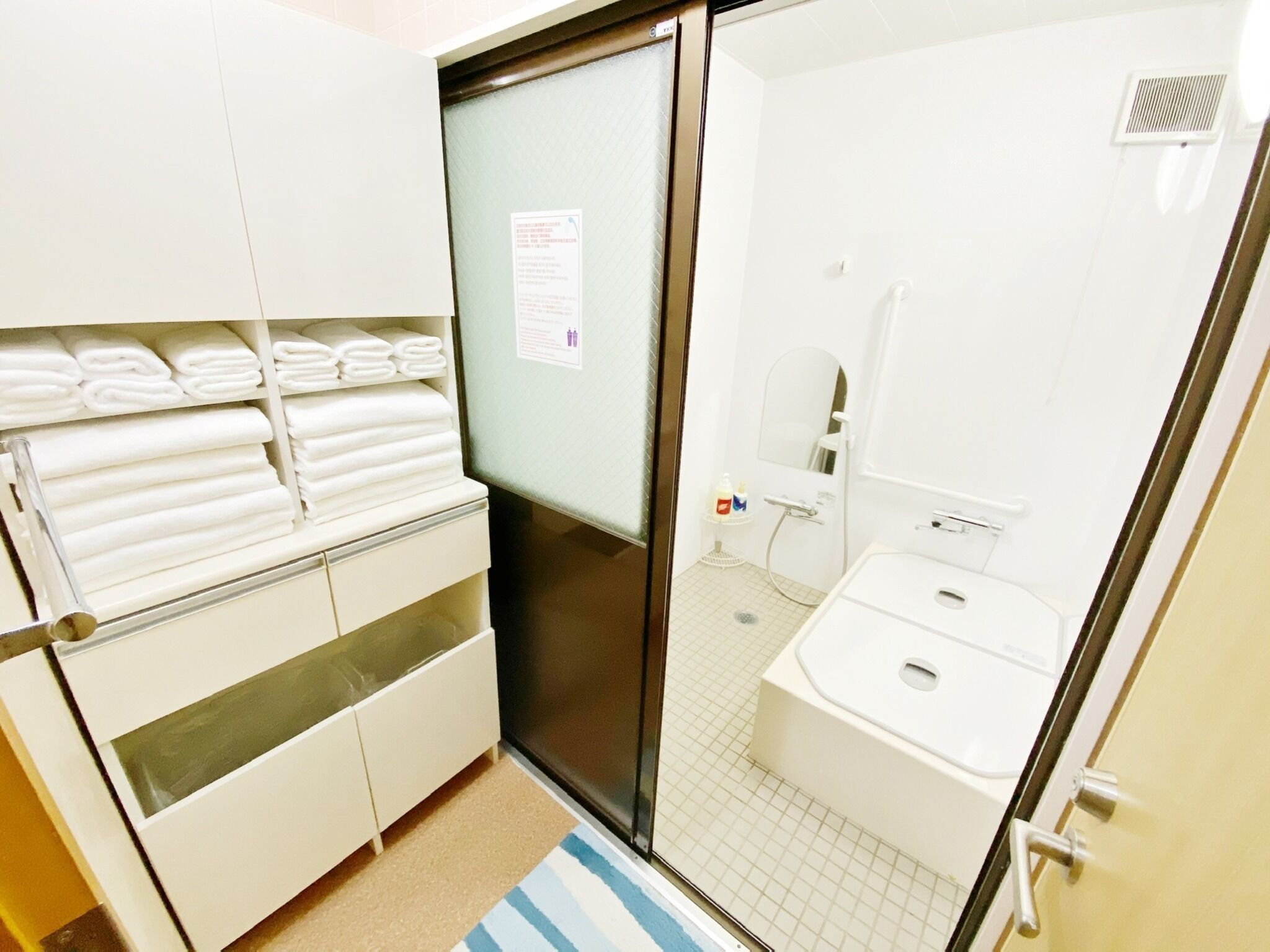 Hair dryer, towels