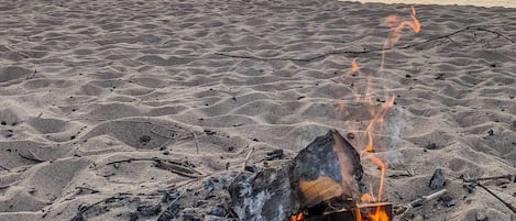 Vlak bij het strand