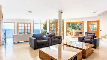 Een televisie, een open haard, videogames en een dvd-speler