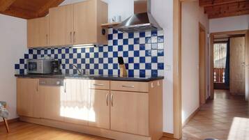Kühlschrank, Mikrowelle, Herdplatte, Geschirrspüler