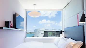 Premium bedding, pillowtop beds, in-room safe, desk