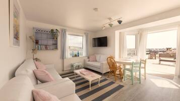 TV, DVD player, stereo