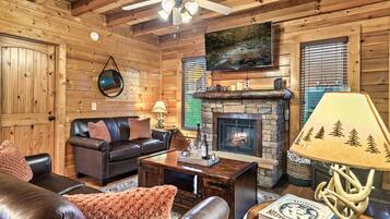 Smart TV, chimenea y reproductor de DVD