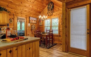 Dining - The Lakota Wolf Cabin - Outdoor Hot Tub + Romantic Spa Tub by the Fireplace (Sevierville)
