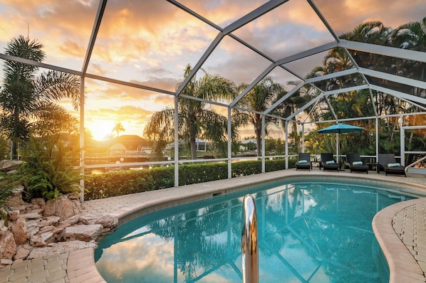 A heated pool