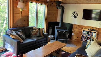 Smart TV, fireplace, DVD player, toys