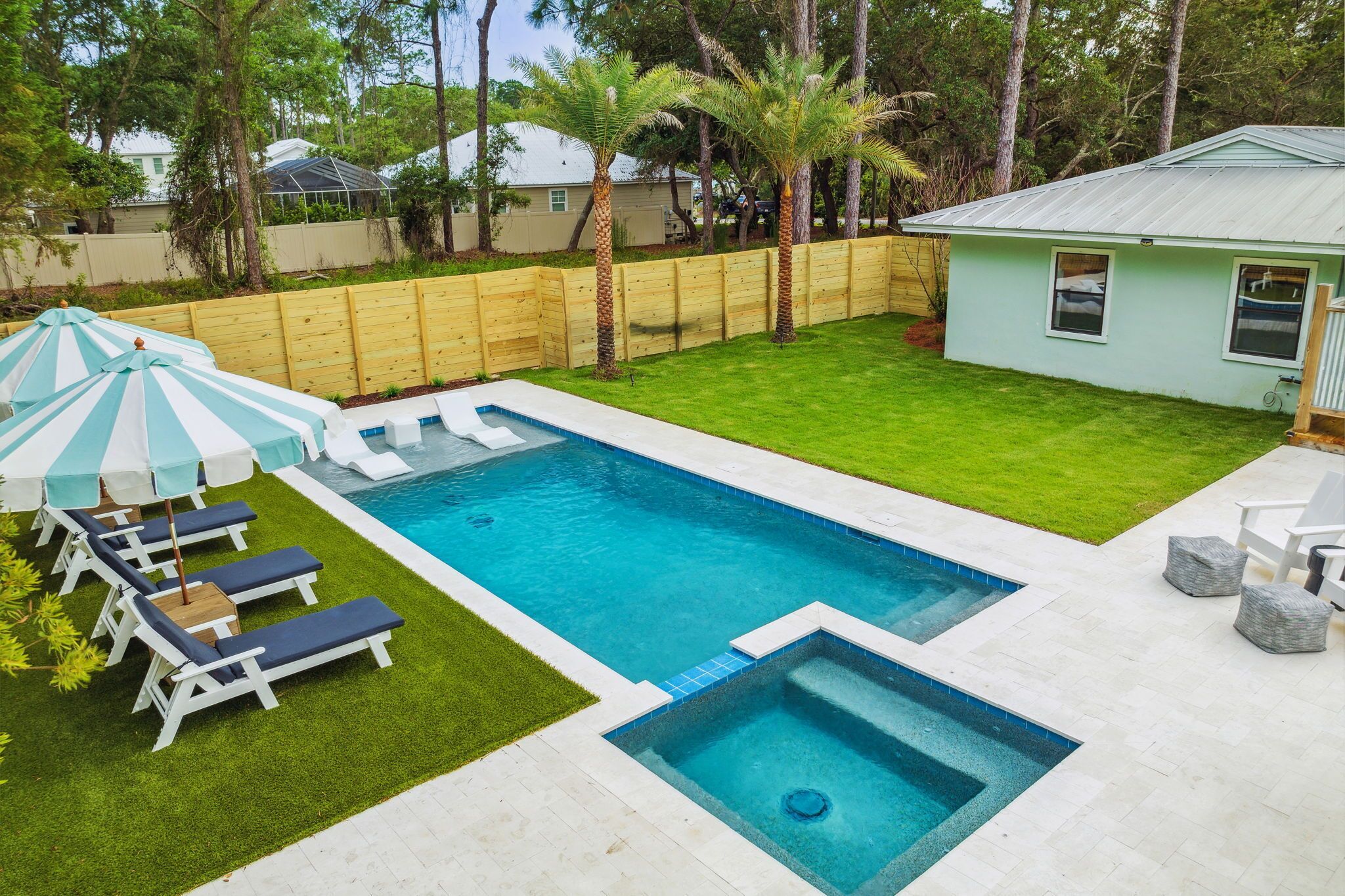 A heated pool