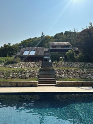 屋外プール、温水プール